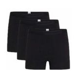 Ondergoed KnowledgeCotton Apparel Men Anker 3 Pack Black Jet-S