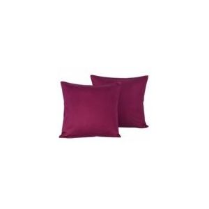 De Witte Lietaer Sierkussensloop Set Olivia Beet Red - 40 x 40 cm - Satijn Katoen