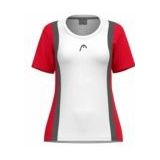 HEAD - Club 25 Tech Tee - Tennisshirt - Rood Wit - Dames