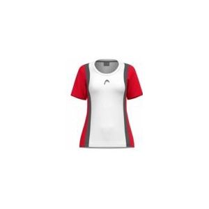 HEAD - Club 25 Tech Tee - Tennisshirt - Rood Wit - Dames