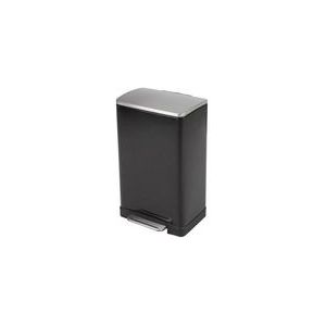 EKO Pedaalemmer E-Cube Zwart Mat RVS Inox 40L