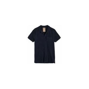 Polo OAS Men Solid Navy Terry Shirt