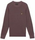 Lyle & Scott - Engineered Rib Crew Neck - Trui - Espresso