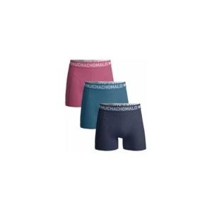 Boxershort Muchachomalo Boys Solid Blue Blue Pink ( 3-Pack )-Maat 122 / 128