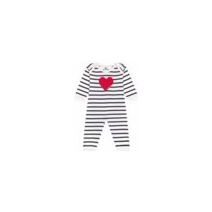 PETIT BATEAU - Katoenen Pyjama - Wit - 100% Katoen