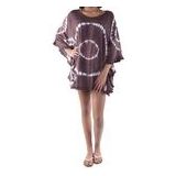 Strandjurkje Pure Kenya Batik Short Dress Taupe-One-size