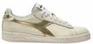 Diadora - Game L Low Waxed Metal - Damessneaker - Wit/Goud
