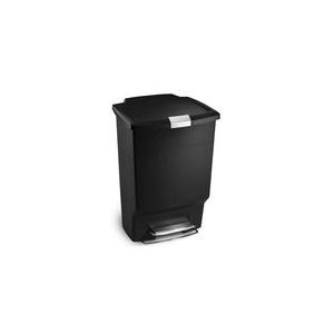 Prullenbak Simplehuman Plastic Rectangular Step Can Zwart 45L