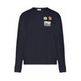 Trui KnowledgeCotton Apparel Men Loose Fit Crew Sweat With Badge Embr Night Sky-S