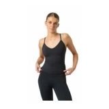 Björn Borg - Studio Ribbed Strap Tank Top - Zwart - Dames Tanktop