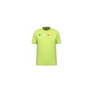 Tennisshirt HEAD Men Rainbow Tee Lightlime-L
