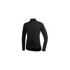 Skipully Woolpower Unisex Zip Turtleneck 200 Black-XXS