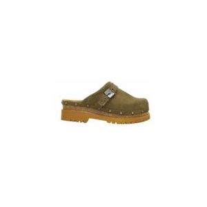 Klomp Scholl Women Cindy Cork Suede Sa Khaki-Schoenmaat 39