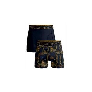 Boxershort Muchachomalo Men Shorts Print/Solid Print/Blue (2-Pack)-S
