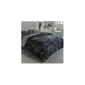 Riviera Maison Floral Paisley dekbedovertrek - Eenpersoons - 140x200/220 - Donker Blauw