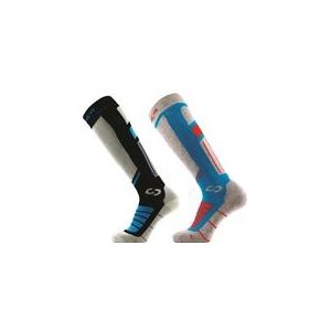 Skisok Sinner Unisex Pro Socks II Double Pack Sea Blue/Black-Schoenmaat 42 - 44