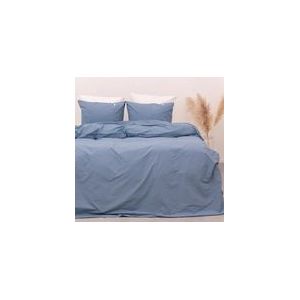 Dekbedovertrek Town&Country Austin Washed Old Blue Percal-260 x 200 / 220 cm | Extra Breed