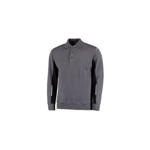 Werktrui Ballyclare Unisex Capture Identity Duo Polosweater Joe Grey Black-S