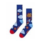 Happy Socks Flying Super Dad Blue-Schoenmaat 36 - 40
