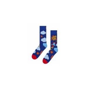 Happy Socks Flying Super Dad Blue-Schoenmaat 36 - 40