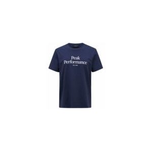 Peak Performance - Original Tee - T-Shirt - Blue Shadow Offwhite - 100% Katoen