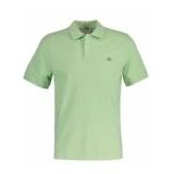 GANT - Poloshirt - Katoen - Korte Mouwen - Zijsplitten - Geborduurd Logo