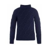Barbour - Burne Roll Neck Knitted Jumper - Damestrui - Navy