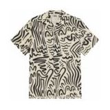 OAS - Aerosol - Blouse - Zwart/Beige - Viscose - Korte Mouwen