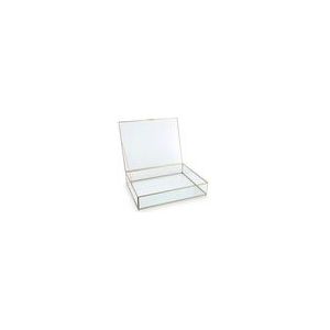 Opbergbox VT Wonen Glass with Metal Golden Frame 42 x 33 x 9 cm