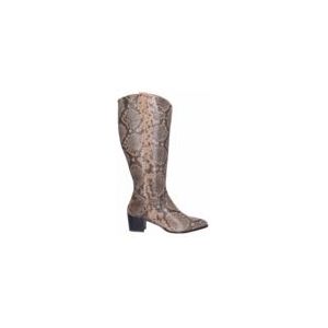 JJ Footwear - Adana - Dameslaars - Taupe - Slangenprint - Kuitmaat XXL