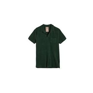 Polo OAS Men Solid Green Terry Shirt-L