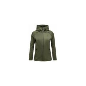 Peak Performance Womens Rider Essentials Zip Hood Fleecevest (Dames |olijfgroen)