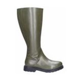 JJ Footwear - Ketton - Dameslaars - Groen - Leren - Kuitmaat XL