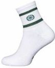 The Indian Maharadja - Striped Sock Low Length - Forest Green - Unisex