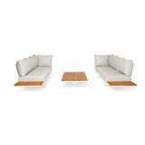 Loungeset Suns Stockholm Ibiza Style 2x3 Seater Corner Matt White / Soft Grey (3-delig)