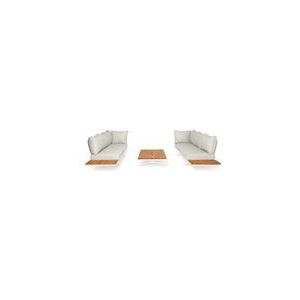 Loungeset Suns Stockholm Ibiza Style 2x3 Seater Corner Matt White / Soft Grey (3-delig)