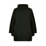 Dubarry - Kilronan - Poncho - Olijf - 100% Merinowol - Fisherman Ribsteek