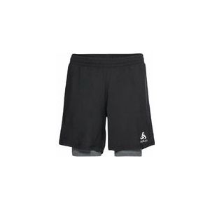 Sportbroek Odlo Men 2 in 1 Shorts Run Easy 7 Inch Black Grijs-S