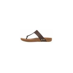 FitFlop Women iQushion Leather Toe-Post Sandals Chocolate Brown-Schoenmaat 37