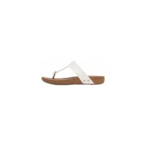 FitFlop Women iQushion Leather Toe-Post Sandals Urban White-Schoenmaat 37