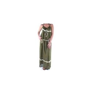 Strandjurkje Pure Kenya Batik Long Dress Army Green-L / XL