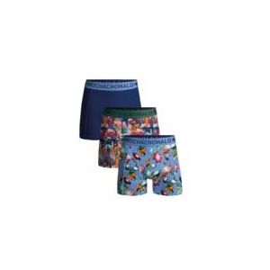 Boxershort Muchachomalo Boys Bricks Print Print Blue ( 3-Pack )-Maat 146 / 152