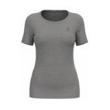 Ondershirt Odlo Women Bl Top Crew Neck S/S Merino 200 Odlo Steel Grey Melange-S