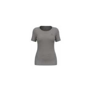 Ondershirt Odlo Women Bl Top Crew Neck S/S Merino 200 Odlo Steel Grey Melange-S