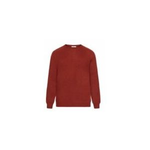 Trui Knowledge Cotton Apparel Men O-Neck Wool Knit Fired Brick-S