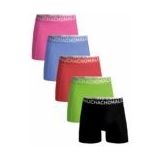 Boxershort Muchachomalo Men Light Cotton Solid Black Green Red Purple Pink ( 5-Pack )-L