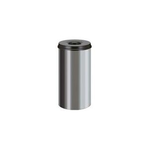 Vlamdovende Papierbak Zilver RVS-Zwart 50L