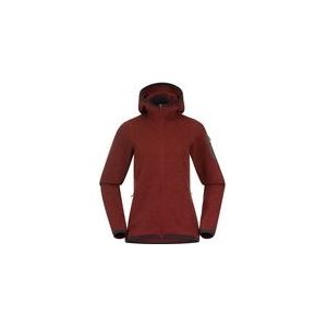 Trui Bergans Women Kamphaug Knitted Hoodie Chianti Red-XL