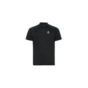 Sportshirt Odlo Men Crew Neck S/S 1/2 Zip Essential Black-XL