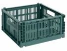 HAY - Colour Crate Medium Square - Opbergbox - Donkergroen